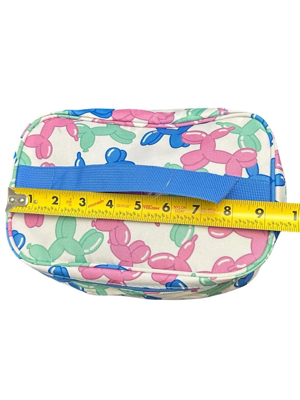 Makeup Carry Case Zippered Pouch Cosmetic Organizer 9” Balloon Dog Print New